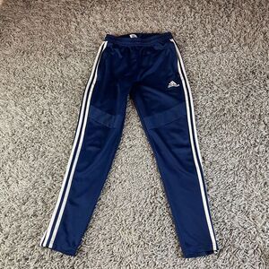 adidas Navy Blue Sweatpants with White Stripes